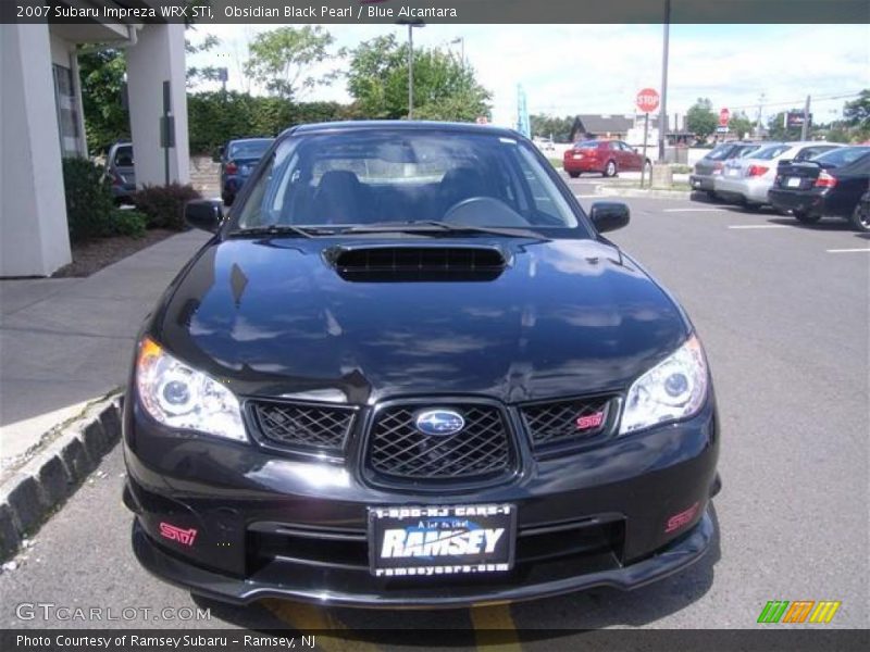 Obsidian Black Pearl / Blue Alcantara 2007 Subaru Impreza WRX STi