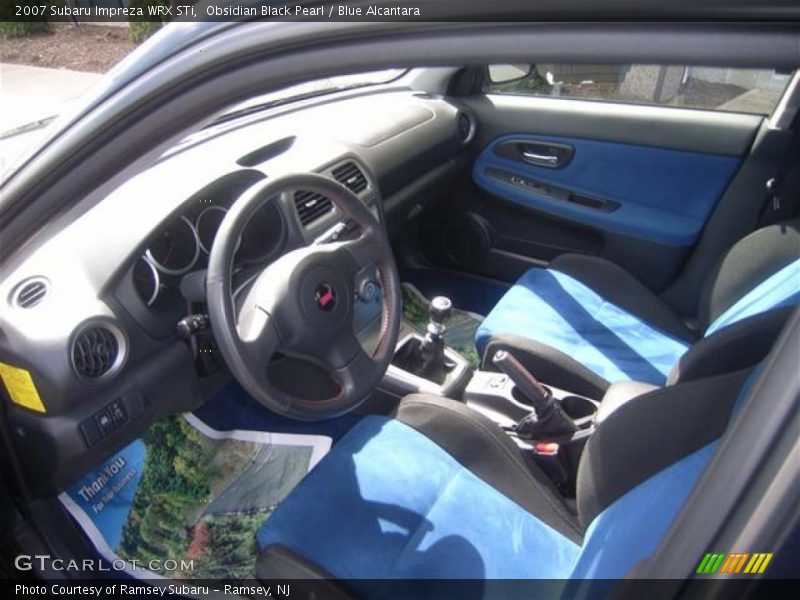 Obsidian Black Pearl / Blue Alcantara 2007 Subaru Impreza WRX STi