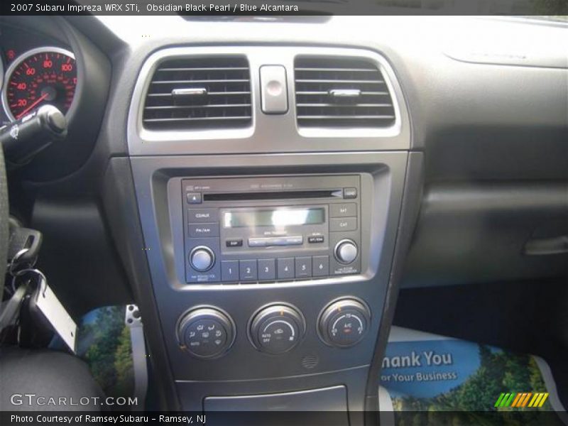 Obsidian Black Pearl / Blue Alcantara 2007 Subaru Impreza WRX STi