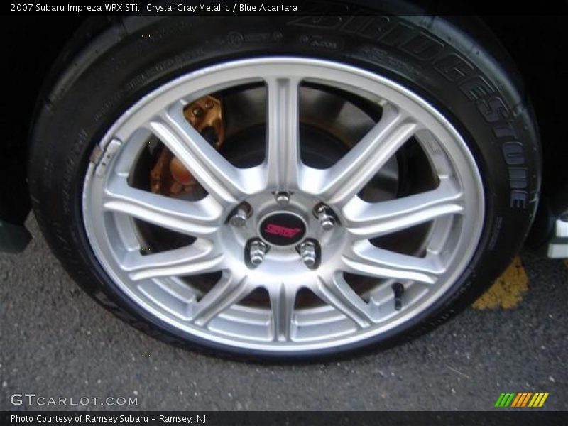 Crystal Gray Metallic / Blue Alcantara 2007 Subaru Impreza WRX STi