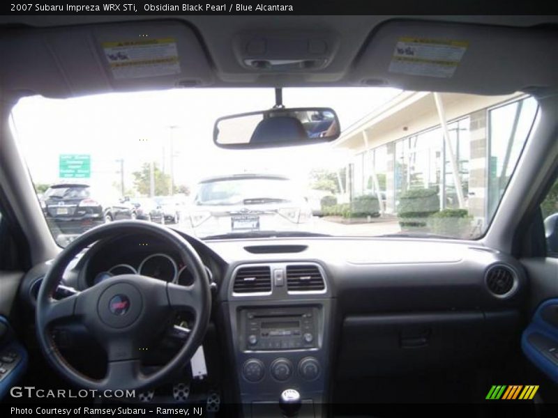 Obsidian Black Pearl / Blue Alcantara 2007 Subaru Impreza WRX STi