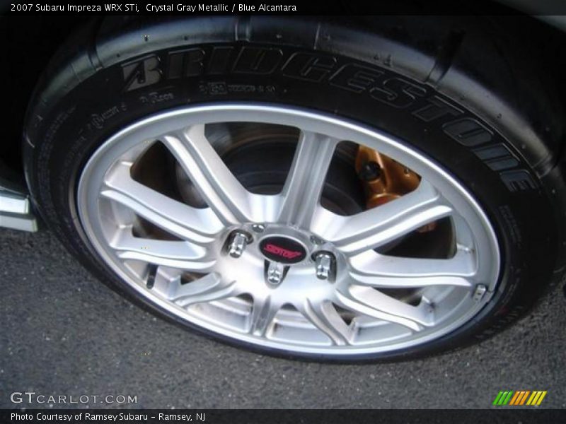 Crystal Gray Metallic / Blue Alcantara 2007 Subaru Impreza WRX STi