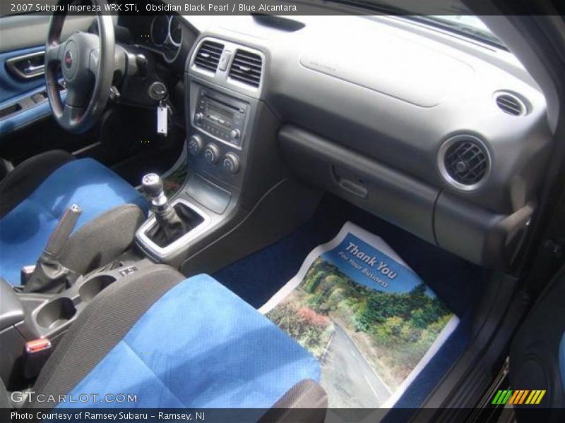 Obsidian Black Pearl / Blue Alcantara 2007 Subaru Impreza WRX STi