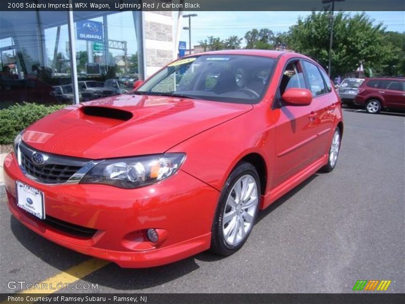 Lightning Red / Carbon Black 2008 Subaru Impreza WRX Wagon
