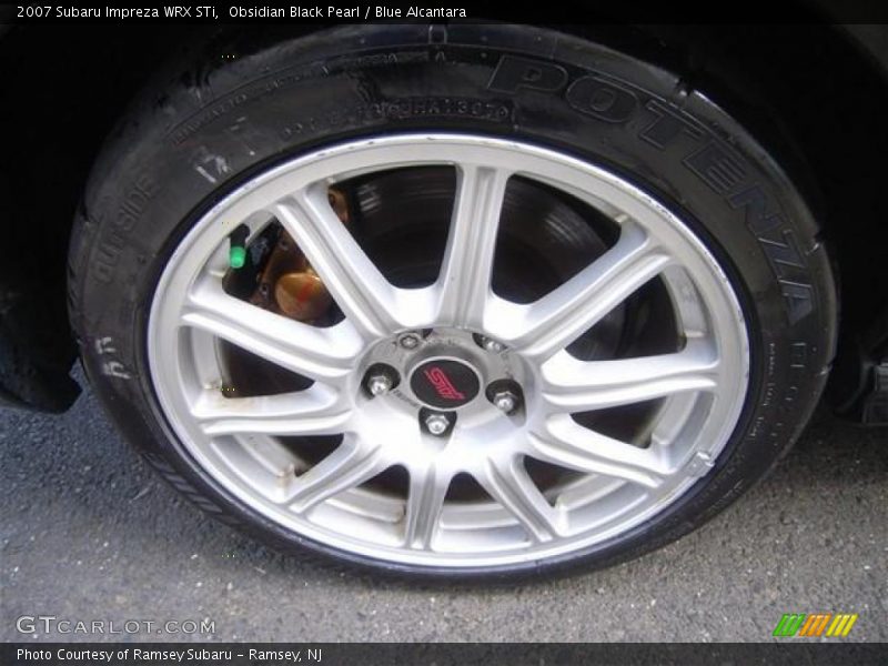 Obsidian Black Pearl / Blue Alcantara 2007 Subaru Impreza WRX STi
