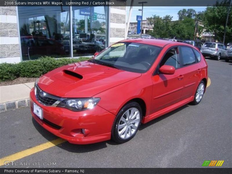Lightning Red / Carbon Black 2008 Subaru Impreza WRX Wagon