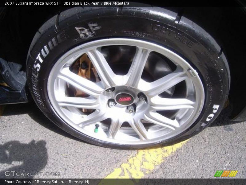 Obsidian Black Pearl / Blue Alcantara 2007 Subaru Impreza WRX STi