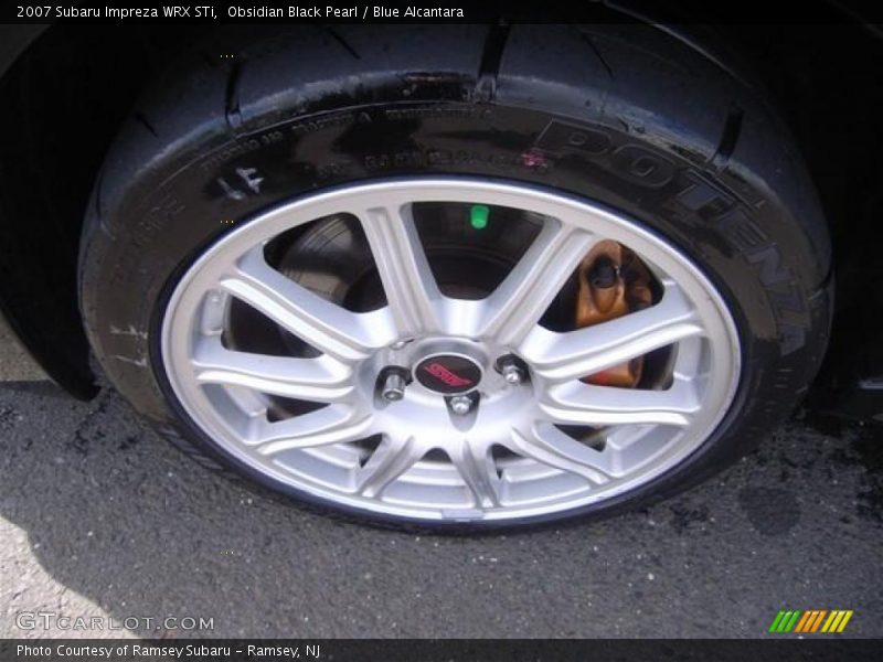 Obsidian Black Pearl / Blue Alcantara 2007 Subaru Impreza WRX STi