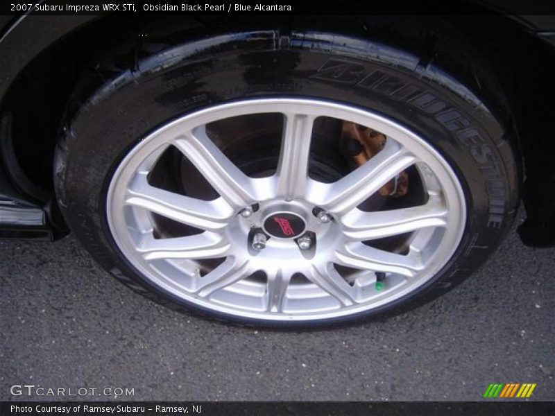 Obsidian Black Pearl / Blue Alcantara 2007 Subaru Impreza WRX STi