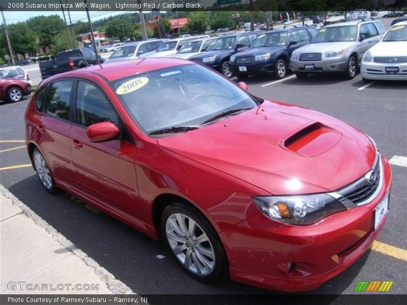 Lightning Red / Carbon Black 2008 Subaru Impreza WRX Wagon