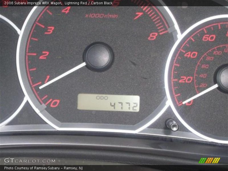 Lightning Red / Carbon Black 2008 Subaru Impreza WRX Wagon