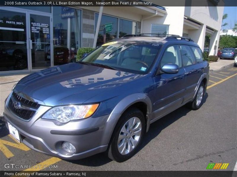 Newport Blue Pearl / Warm Ivory 2008 Subaru Outback 3.0R L.L.Bean Edition Wagon