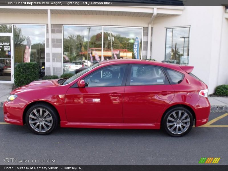 Lightning Red / Carbon Black 2009 Subaru Impreza WRX Wagon