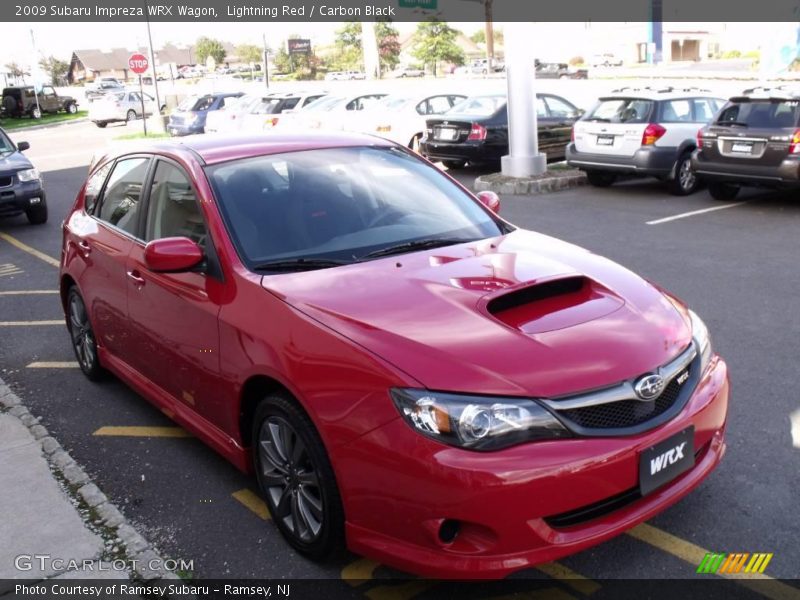 Lightning Red / Carbon Black 2009 Subaru Impreza WRX Wagon