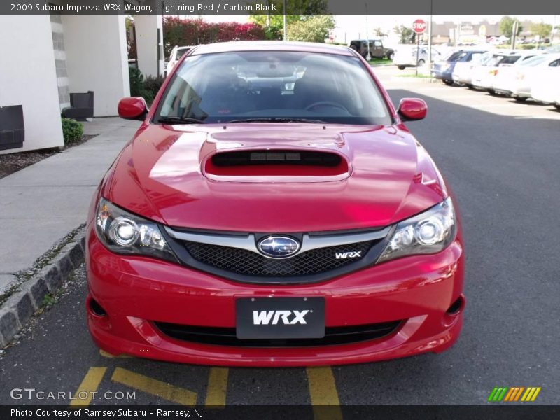 Lightning Red / Carbon Black 2009 Subaru Impreza WRX Wagon