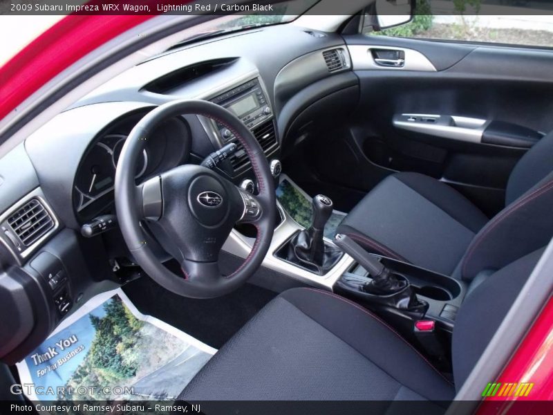 Lightning Red / Carbon Black 2009 Subaru Impreza WRX Wagon