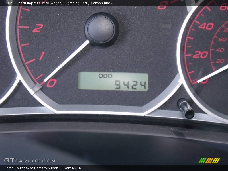 Lightning Red / Carbon Black 2009 Subaru Impreza WRX Wagon