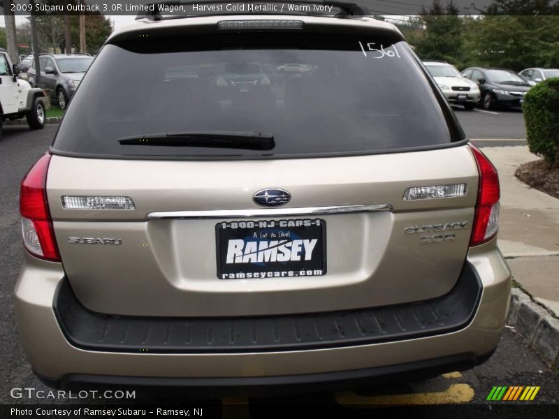 Harvest Gold Metallic / Warm Ivory 2009 Subaru Outback 3.0R Limited Wagon