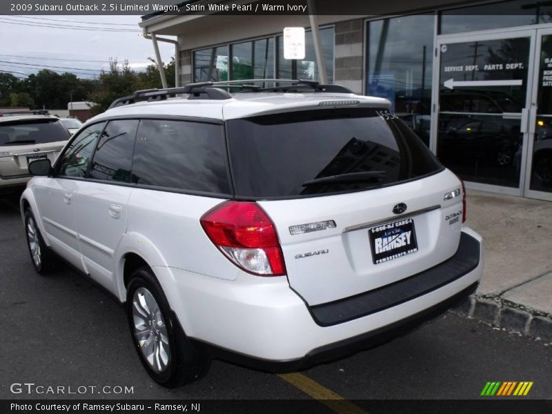 Satin White Pearl / Warm Ivory 2009 Subaru Outback 2.5i Limited Wagon