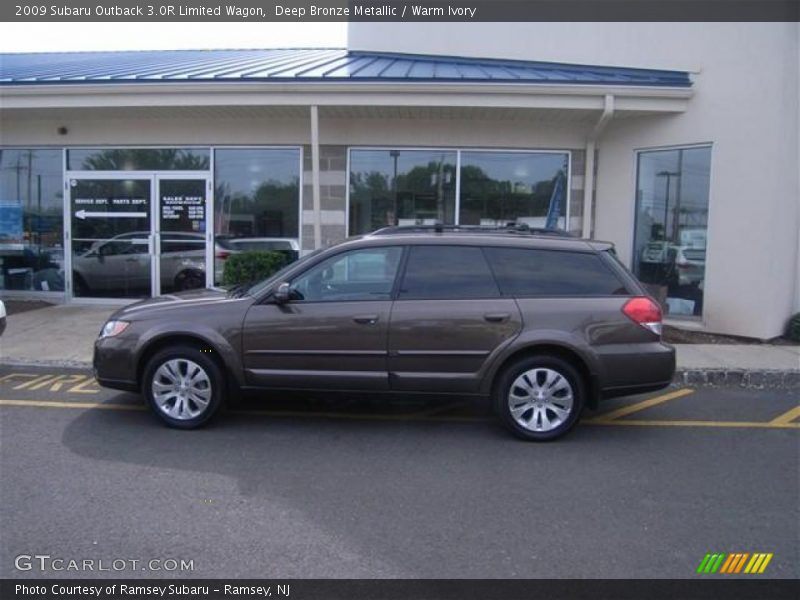 Deep Bronze Metallic / Warm Ivory 2009 Subaru Outback 3.0R Limited Wagon