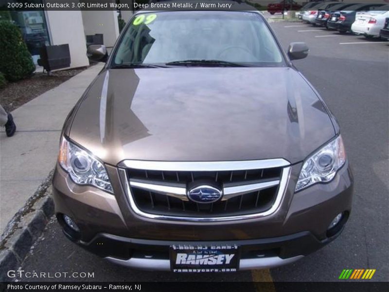 Deep Bronze Metallic / Warm Ivory 2009 Subaru Outback 3.0R Limited Wagon