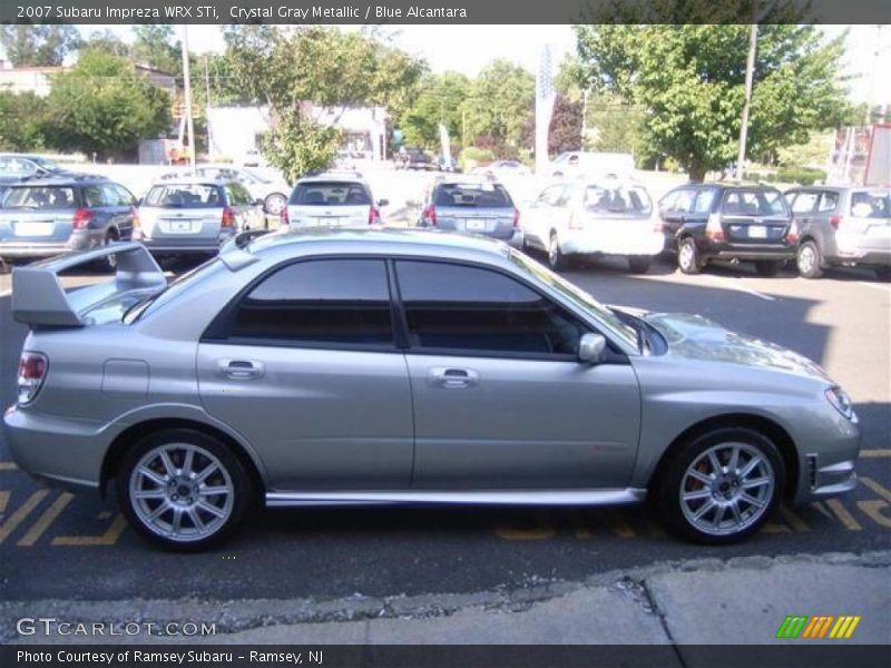 Crystal Gray Metallic / Blue Alcantara 2007 Subaru Impreza WRX STi