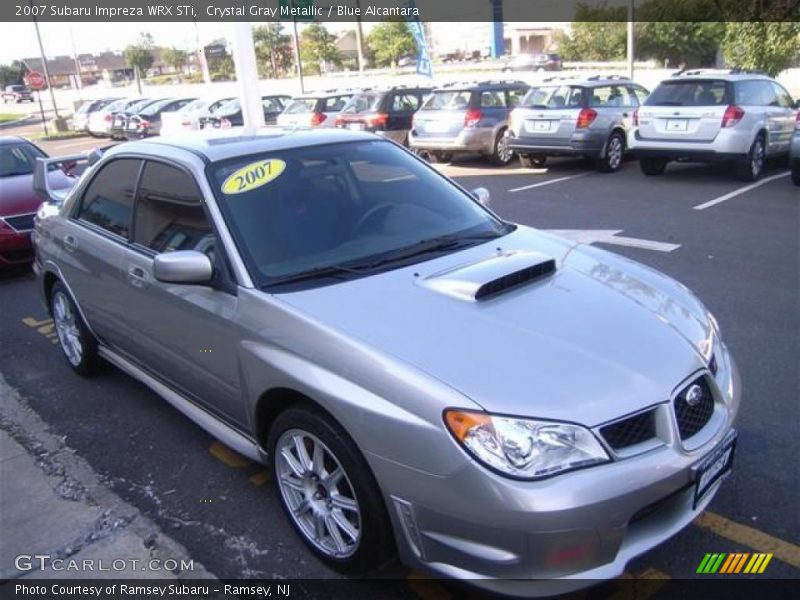 Crystal Gray Metallic / Blue Alcantara 2007 Subaru Impreza WRX STi