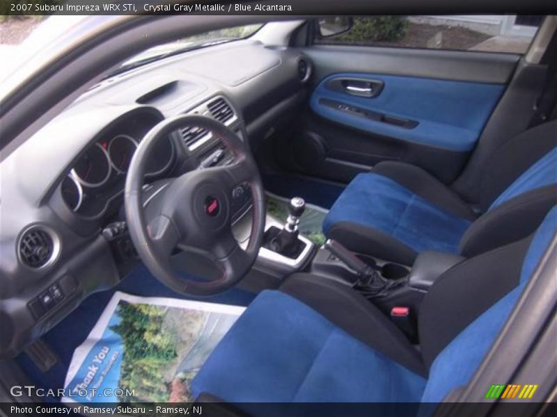 Crystal Gray Metallic / Blue Alcantara 2007 Subaru Impreza WRX STi