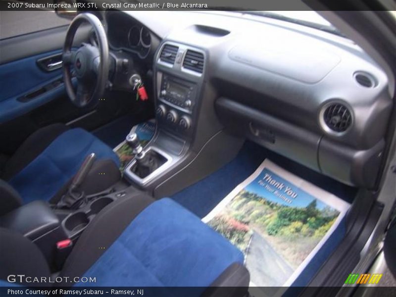 Crystal Gray Metallic / Blue Alcantara 2007 Subaru Impreza WRX STi