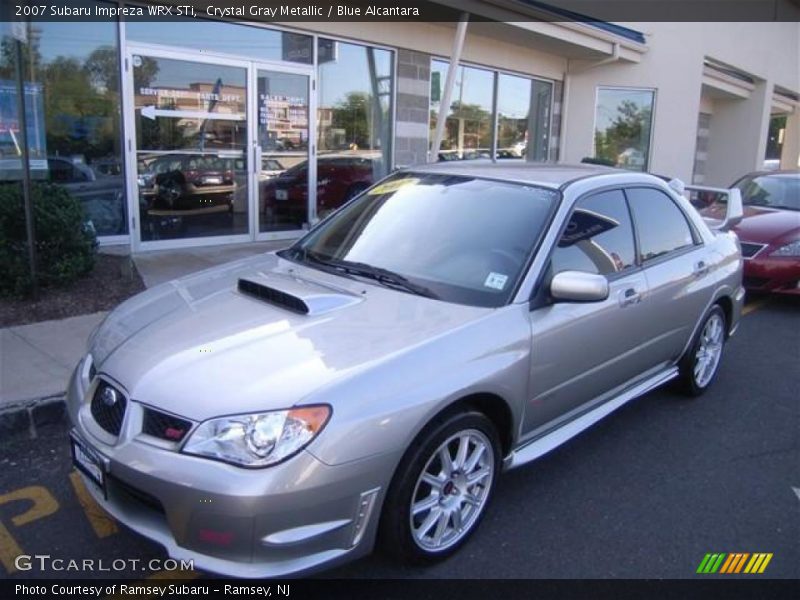 Crystal Gray Metallic / Blue Alcantara 2007 Subaru Impreza WRX STi