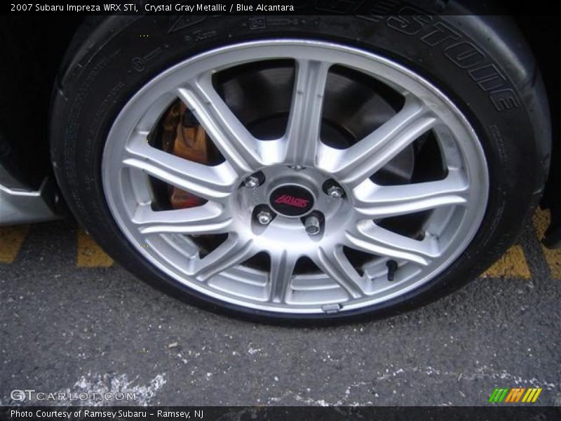 Crystal Gray Metallic / Blue Alcantara 2007 Subaru Impreza WRX STi