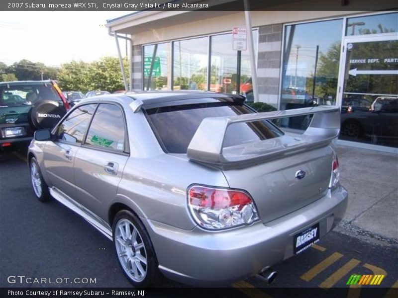 Crystal Gray Metallic / Blue Alcantara 2007 Subaru Impreza WRX STi
