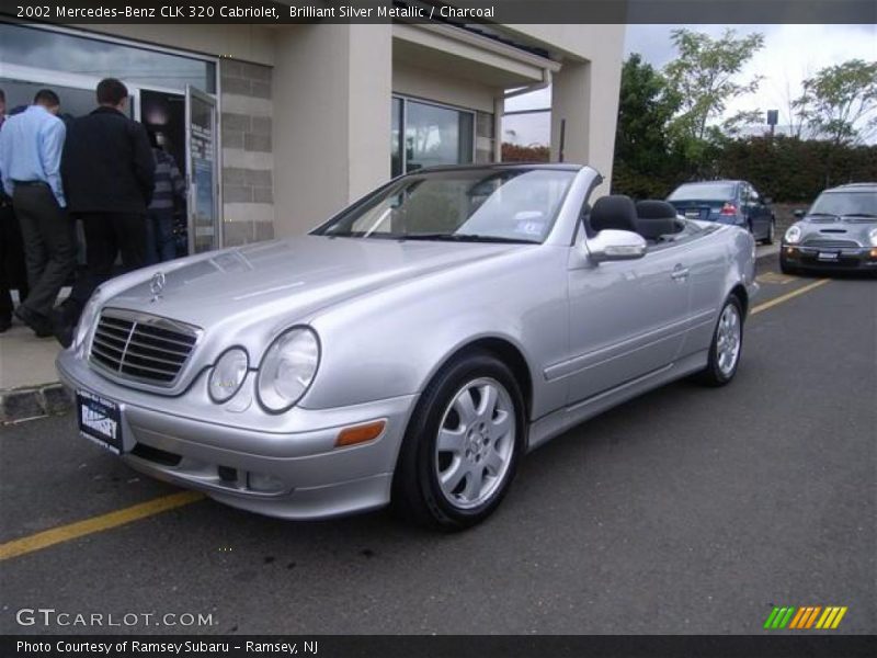 Brilliant Silver Metallic / Charcoal 2002 Mercedes-Benz CLK 320 Cabriolet