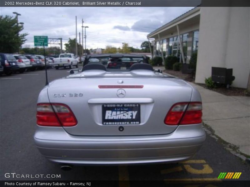 Brilliant Silver Metallic / Charcoal 2002 Mercedes-Benz CLK 320 Cabriolet