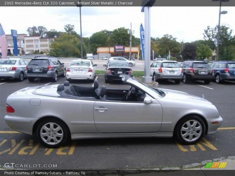 Brilliant Silver Metallic / Charcoal 2002 Mercedes-Benz CLK 320 Cabriolet