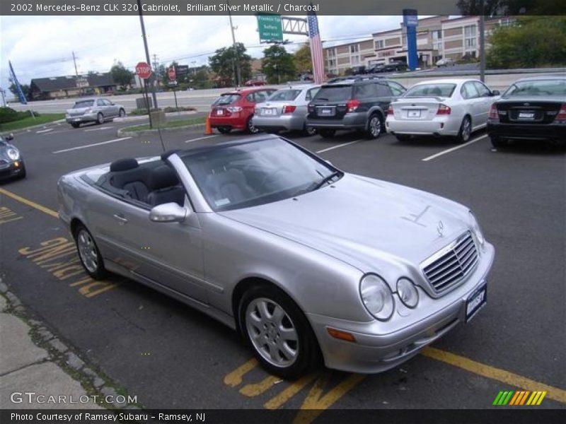 Brilliant Silver Metallic / Charcoal 2002 Mercedes-Benz CLK 320 Cabriolet