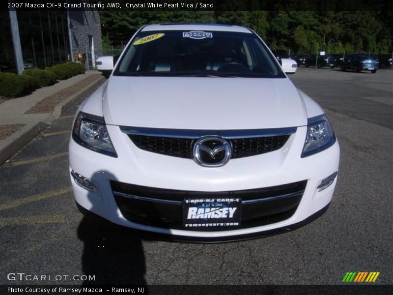 Crystal White Pearl Mica / Sand 2007 Mazda CX-9 Grand Touring AWD