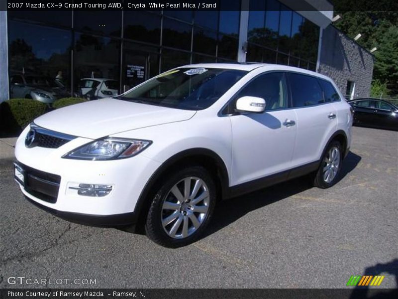 Crystal White Pearl Mica / Sand 2007 Mazda CX-9 Grand Touring AWD