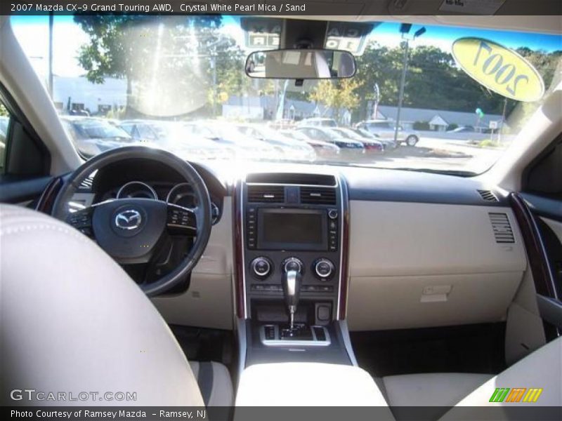 Crystal White Pearl Mica / Sand 2007 Mazda CX-9 Grand Touring AWD