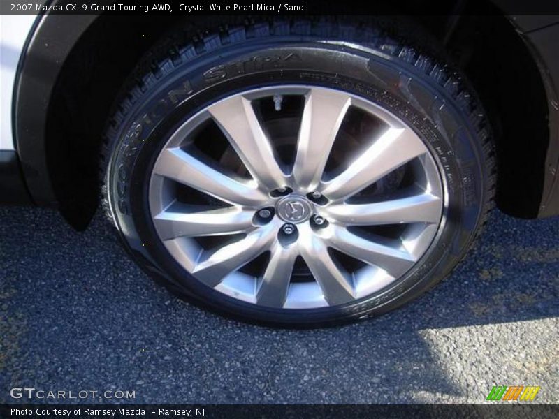 Crystal White Pearl Mica / Sand 2007 Mazda CX-9 Grand Touring AWD