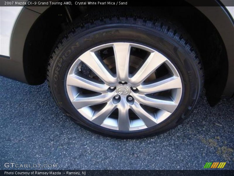 Crystal White Pearl Mica / Sand 2007 Mazda CX-9 Grand Touring AWD