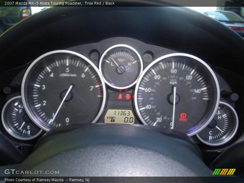 True Red / Black 2007 Mazda MX-5 Miata Touring Roadster