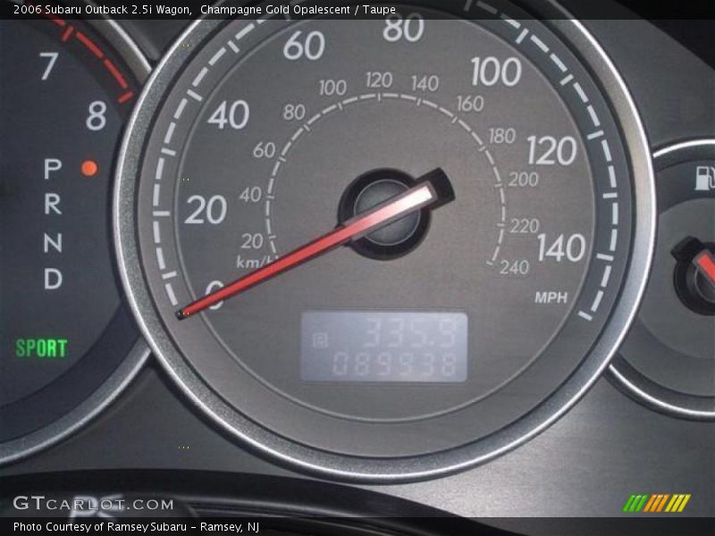 Champagne Gold Opalescent / Taupe 2006 Subaru Outback 2.5i Wagon