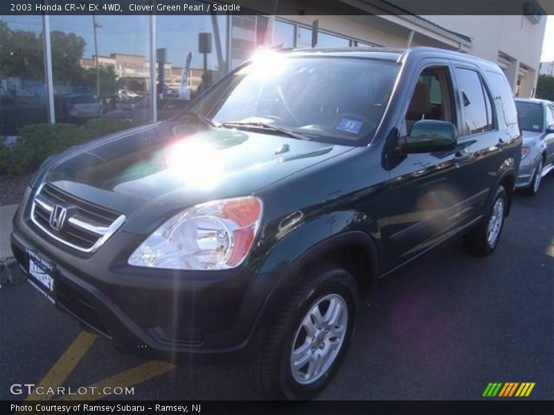 Clover Green Pearl / Saddle 2003 Honda CR-V EX 4WD