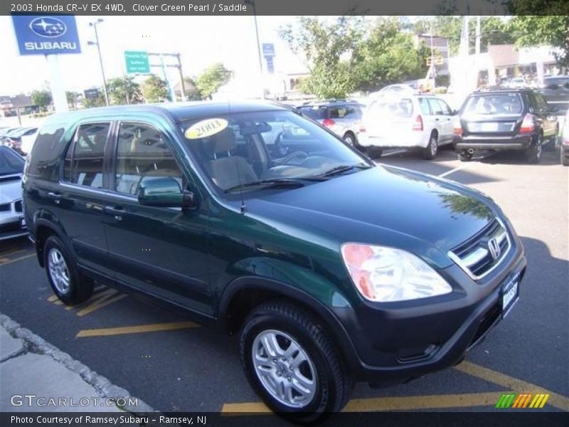 Clover Green Pearl / Saddle 2003 Honda CR-V EX 4WD