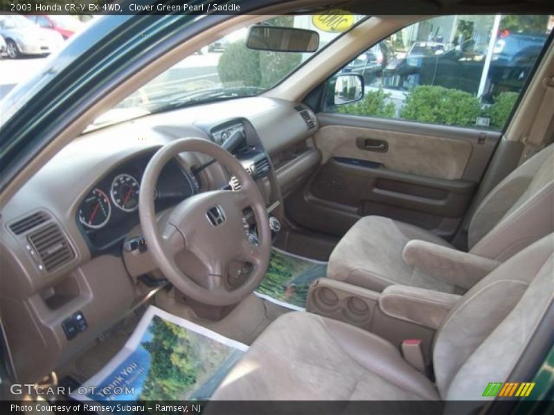 Clover Green Pearl / Saddle 2003 Honda CR-V EX 4WD