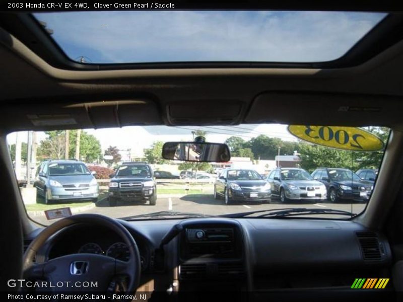 Clover Green Pearl / Saddle 2003 Honda CR-V EX 4WD
