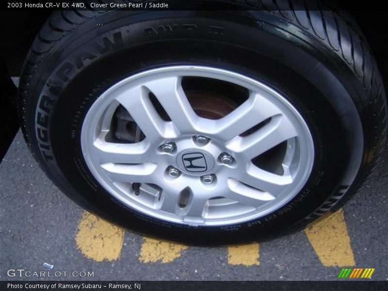 Clover Green Pearl / Saddle 2003 Honda CR-V EX 4WD