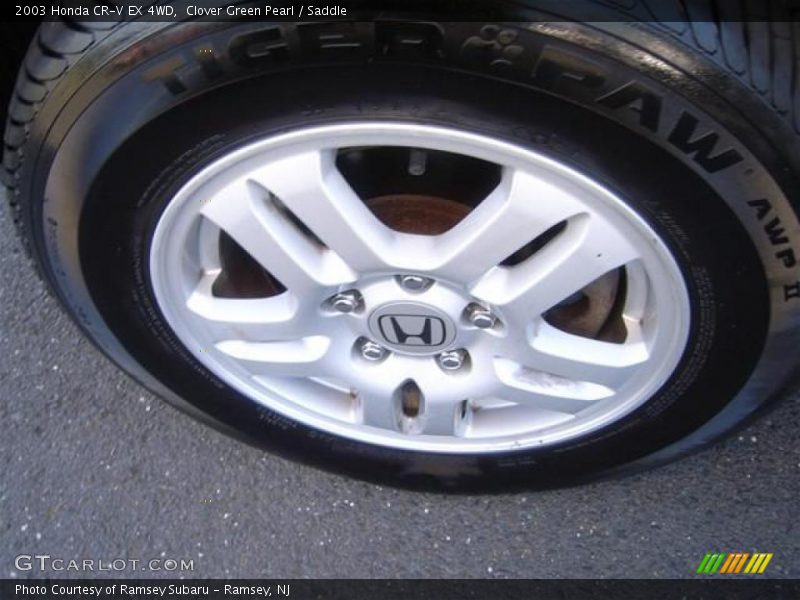 Clover Green Pearl / Saddle 2003 Honda CR-V EX 4WD