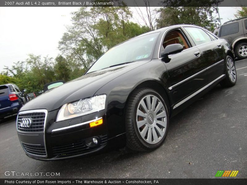 Brilliant Black / Black/Amaretto 2007 Audi A8 L 4.2 quattro